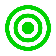 Target sign - green simple transparent, isolated - vector