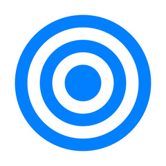 Target sign - blue simple transparent, isolated - vector