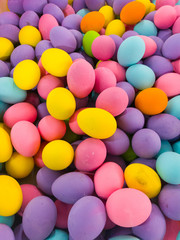 Fototapeta na wymiar Eggs colorful Easter eggs in 