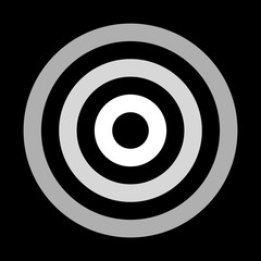 Target sign - white shades simple transparent, isolated - vector