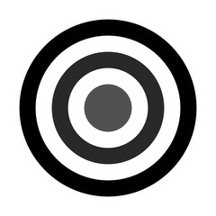 Target sign - black shades simple transparent, isolated - vector