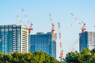 高層ビルの建設工事 Construction work of high-rise building