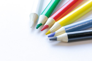 half circle  colored pencils 