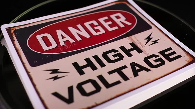 Danger high voltage sign symbol