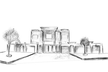 house model illustration