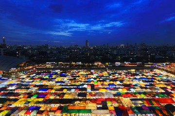 Colorful night market in Thailand 
