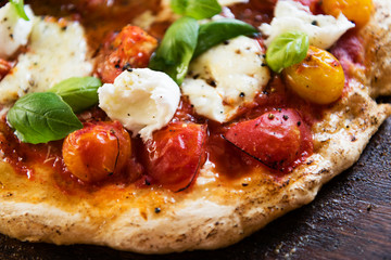 Homemade pizza food photography recipe idea