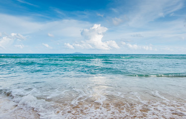 Beautiful wave from the sea and beautiful sky in Phuket Thailand