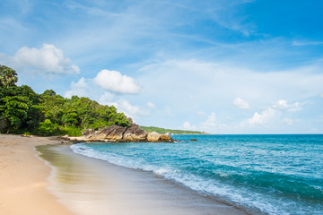 Beautiful wave from the sea and beautiful sky in Phuket Thailand