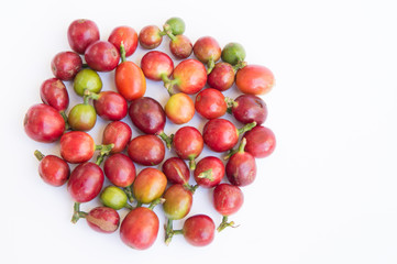 Coffee been on white background