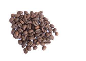 Coffee been on white background