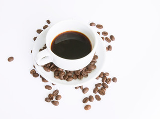 Coffee cup on white background