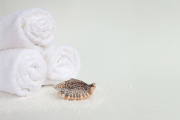 Beauty spa salon bath towels body care concept