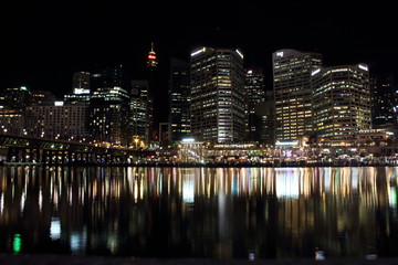 Fototapeta na wymiar Darling Harbour by night