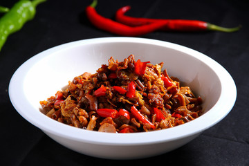 Spicy Fried chicken giblets