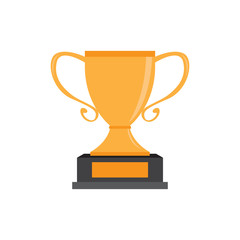 Isolated golden trophy image. Vector illustration design