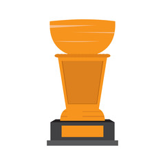 Isolated golden trophy image. Vector illustration design