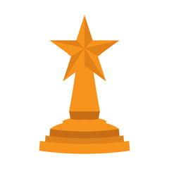 Isolated golden trophy image. Vector illustration design