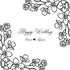 botanical template invitation wedding hand draw