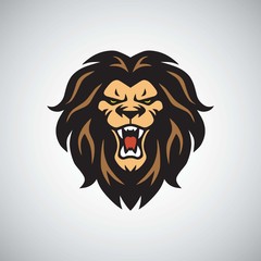 Wild Lion Logo Roaring Mascot Vector