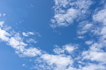 Background of blue sky and cloud.