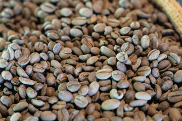 Close up of coffee bean