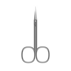 Manicure scissors isolated on white background, vector illustration