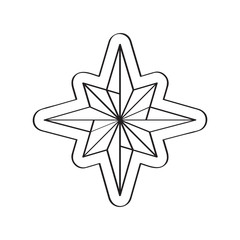 Christmas gingerbread with a star shape. Vector illustration design