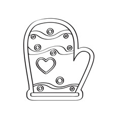 Gingerbread with a christmas glove shape. Vector illustration design