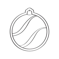 Gingerbread with a christmas ball ornament shape. Vector illustration design