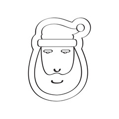 Christmas gingerbread with a santa claus shape. Vector illustration design