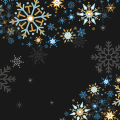 Snowflake holiday design background vector