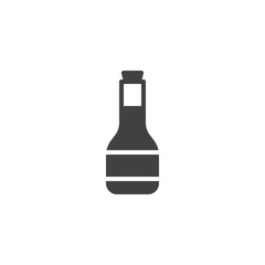 Beer bottle vector icon. filled flat sign for mobile concept and web design. Beverage, drink simple solid icon. Symbol, logo illustration. Pixel perfect vector graphics