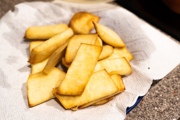 tast Nigerian Fried yams snack ready to serve