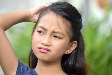 Cute Child And Confusion