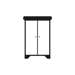 Cupboard vector line icon. Trendy flat ui sign design, graphic pictogram. Logo illustration.