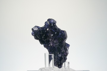 Fluorit, Dunkelblau, Kristall, Gruppe, Stufe, Mineral, Edelstein, Fujian, China