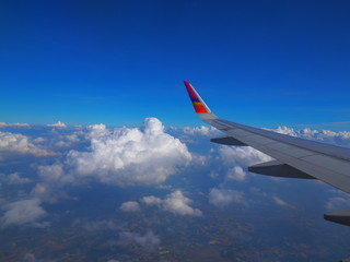 Fototapeta premium Sky scape from airplane