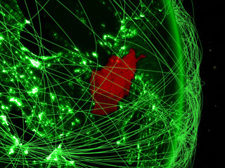 Afghanistan on green Earth