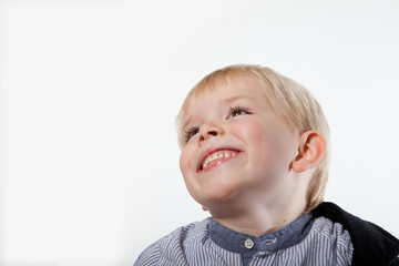 Portrait of a scandinavian young boy in studio