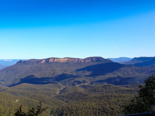 View over the blue mountains of Australia