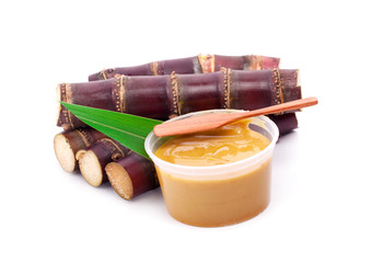 Sugar cane on white background