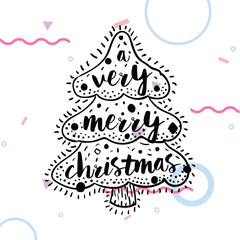 Merry Christmas typography.