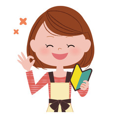 女性　初心者マーク