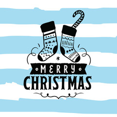 Merry Christmas typography.