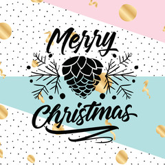 Merry Christmas typography.