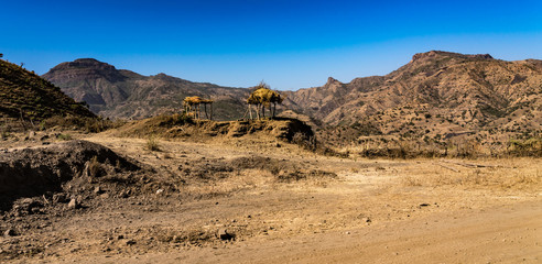Äthiopien - Landschaft auf der Fahrt vom Sämen-Nationalpark nach Aksum