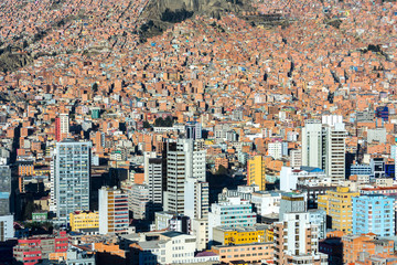 Panoramic view of La Paz City, Bolivia