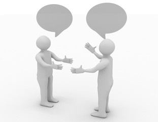 conversation with two mans concept