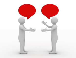 conversation with two mans concept